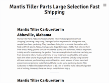 Tablet Screenshot of mantistillerparts.com